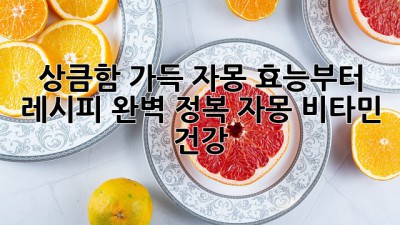 상큼함 가득! 자몽🍊 효능부터 레시피🍋 완벽 정복! #자몽 #비타민 #건강