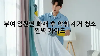 부여 임천면 화재 후 악취 제거 청소 완벽 가이드